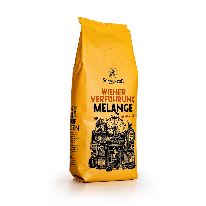 Wiener Verführung Melange Bio-Kaffee Bohnen gemahlen 500g
