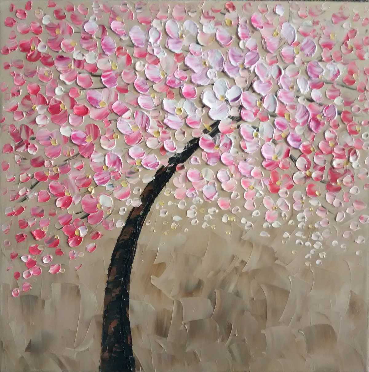 Handgemaltes Ölgemälde (Natur-Schönheiten) - "Cherry Blossom" (ohne Rahmen)