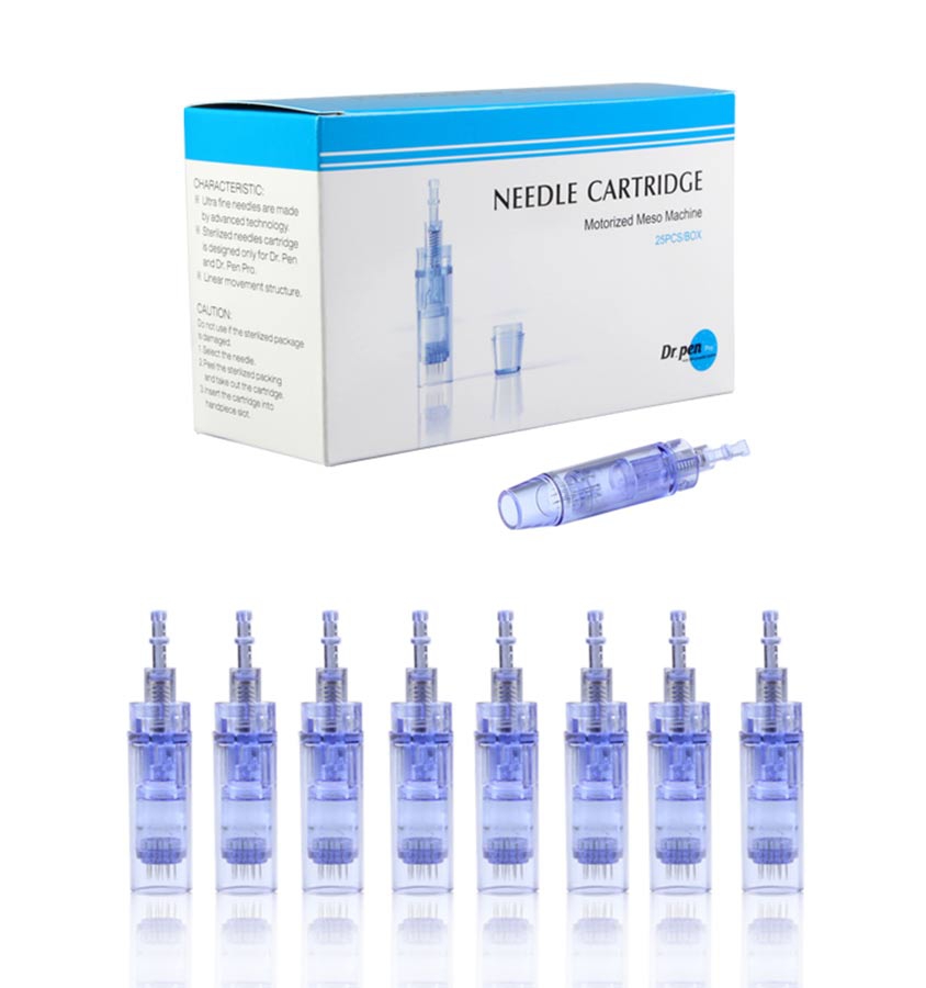 25er-Box Einwegnadeln für Mikro-Nadel Dr. Pen - 12-Nadeln Steckmodul - Blau