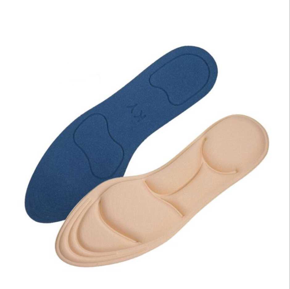 Einlegesohle aus Memory Foam – mit Stütze für Fussbogen sowie Fersen-, und Vorfusskissen - Beige