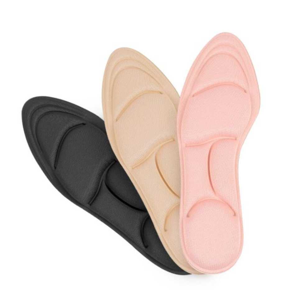 Einlegesohle aus Memory Foam – mit Stütze für Fussbogen sowie Fersen-, und Vorfusskissen