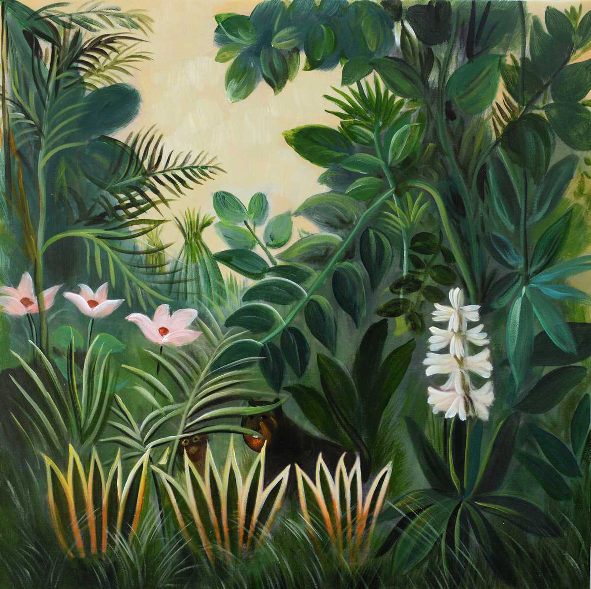 Handgemaltes Ölgemälde (Landschaften) - "Flora and Fauna" (ohne Rahmen)