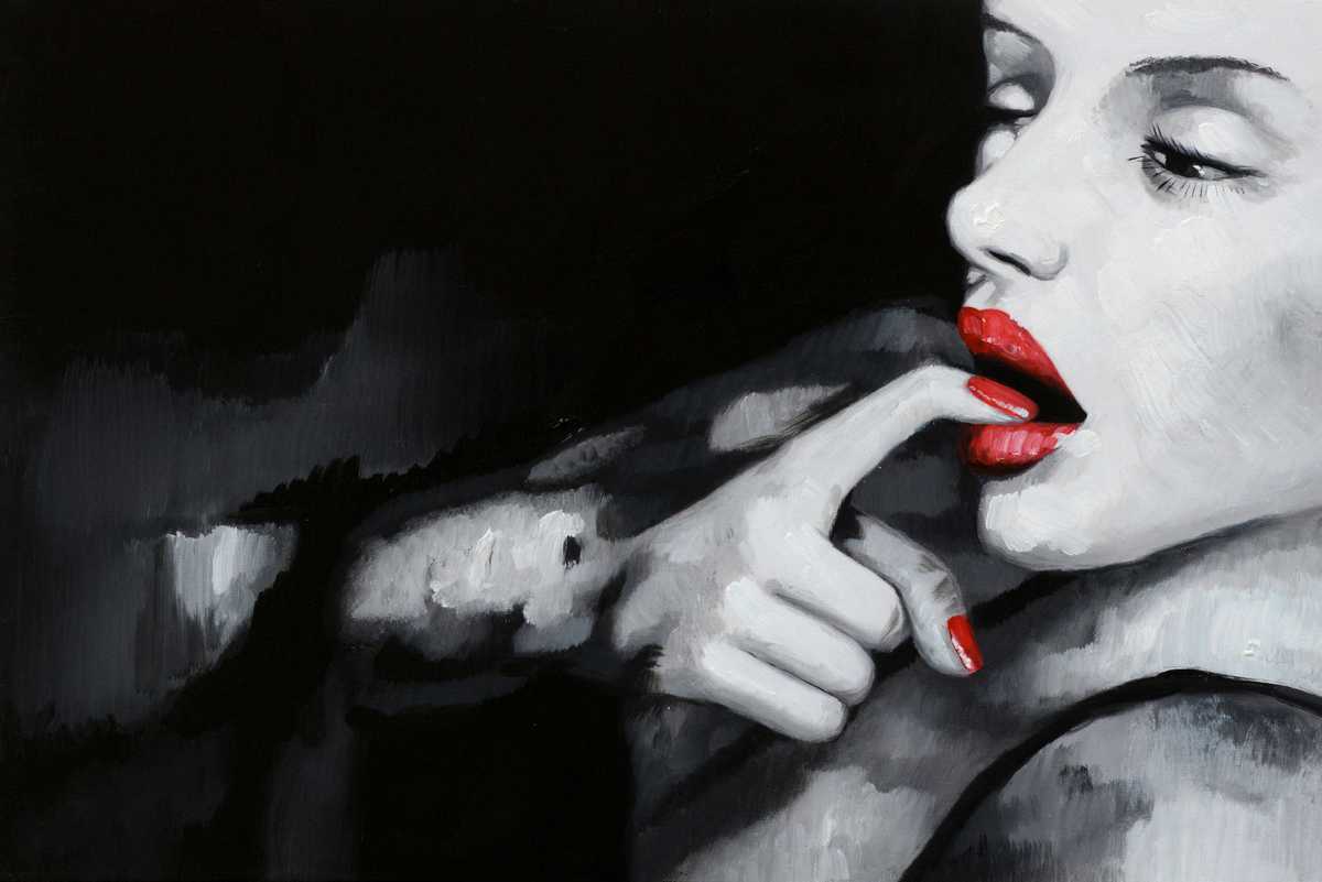 Handgemaltes Ölgemälde (Portraits) - "Marilyn 3" (ohne Rahmen)