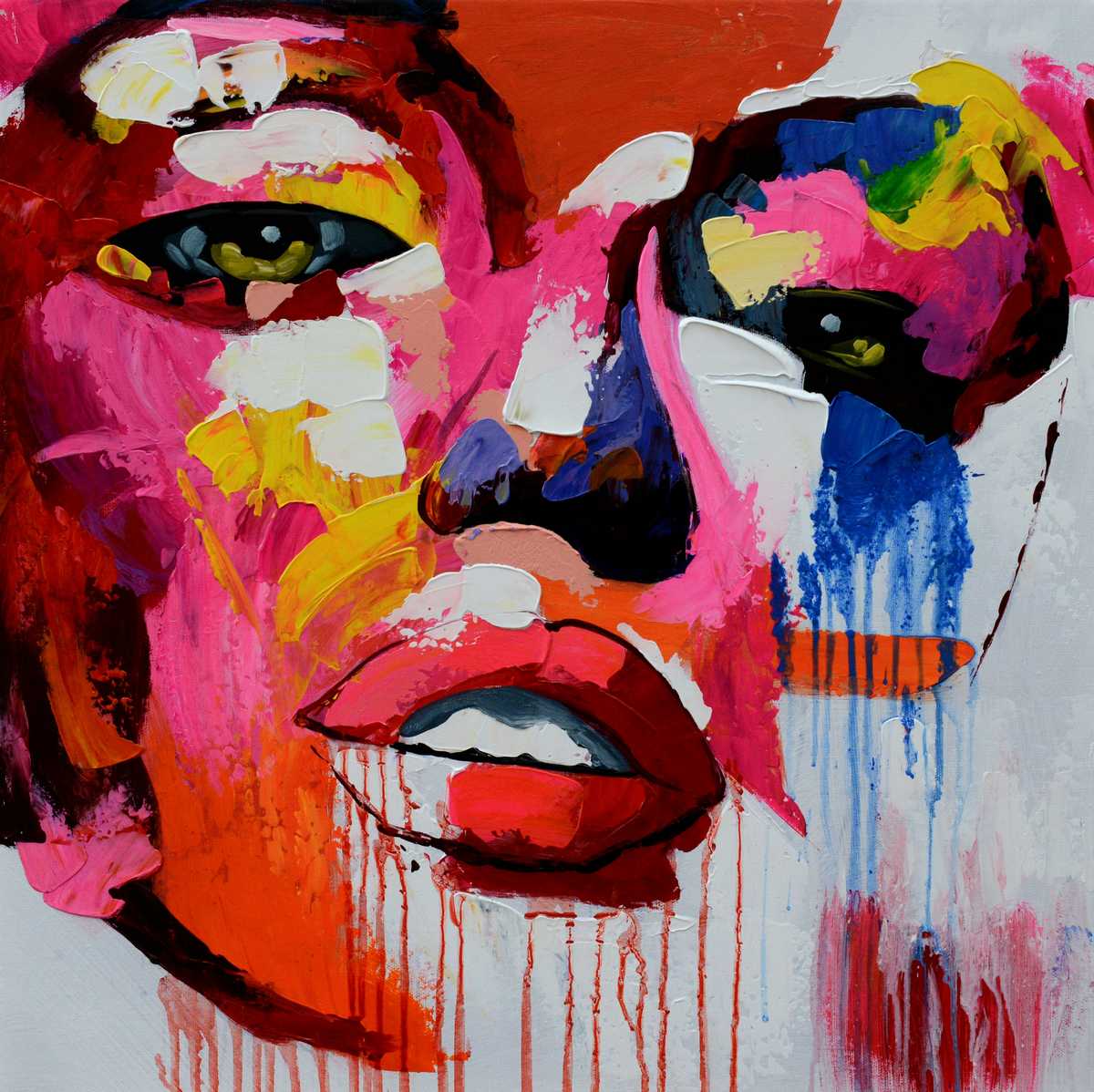 Handgemaltes Ölgemälde (Portraits) - "Marilyn 1"