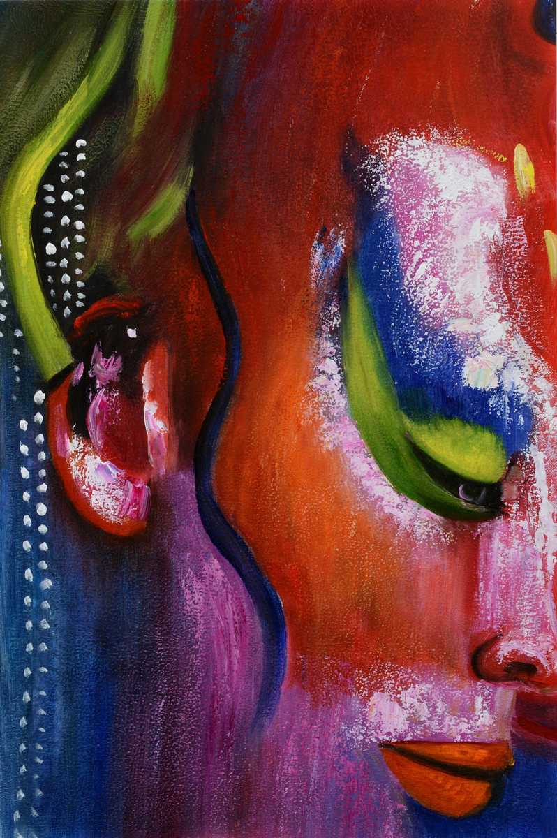Handgemaltes Ölgemälde (Portraits) - "Surreal"