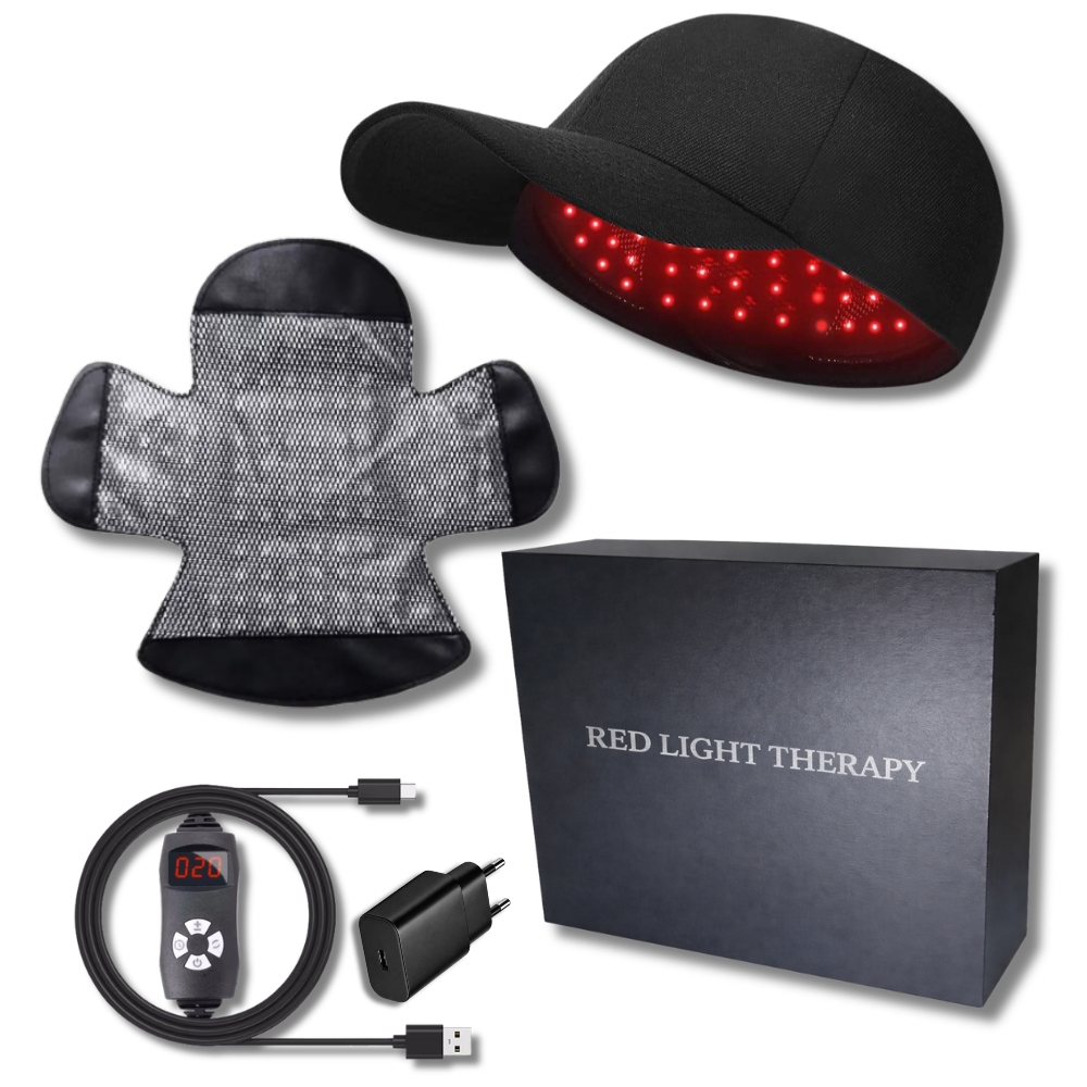 Rotlicht-Haarkappe Modell 2 mit NIR - Photonenanwendung 460nm, 660nm, 850nm + Nahinfrarot 1050nm