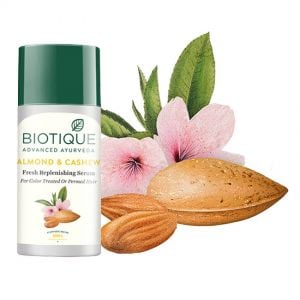 Biotique Bio Haar Serum mit Mandel und Cashew - regeneriert beschädigte Haare 40 ml Biotique Bio Haar Serum mit Mandel und Cashew - regeneriert beschädigte Haare 40 ml