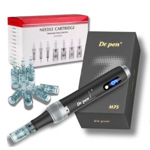 Set: Mikro-Nadel Derma Pen Gerät M7s  - mit 25er-Box Einwegnadeln (inkl. 2x Einwegnadeln)