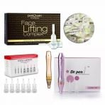 Professionelles Mesotherapie Gesichtspflege Set mit Dr. Pen Dermapen - in Farben Gold od. Violett und Lifting Ampullen Professionelles Mesotherapie Gesichtspflege Set mit Dr. Pen Dermapen - in Farben Gold od. Violett und Lifting Ampullen