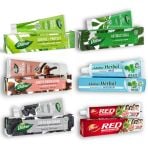 Dabur Herbal Zahnpasta Set – 6 x Ayurveda Kräuterzahncreme auf Basis natürlicher Inhaltsstoffe, ohne Fluor 