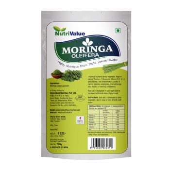 Nahrhaftes Moringa-Blätter Pulver von NutriValue - 100g Nahrhaftes Moringa-Blätter Pulver von NutriValue - 100g