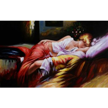 Sleeping Beauty - Portraits Handgemaltes Ölgemälde ohne Rahmen Sleeping Beauty - Portraits Handgemaltes Ölgemälde ohne Rahmen