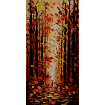 Autumn Forest - Landschaften Handgemaltes Ölgemälde