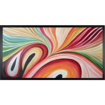 Swirls - Abstrakt Handgemaltes Ölgemälde mit schwarzem Rahmen Swirls - Abstrakt Handgemaltes Ölgemälde mit schwarzem Rahmen