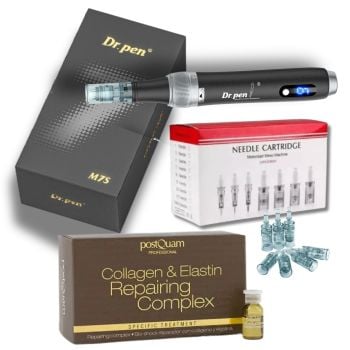 Dermapen M7s von Dr. Pen Microneedling Set - mit 25er Box Einwegnadeln & Hautserum Repair-Kur 