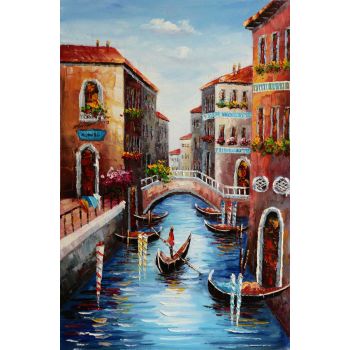 Venice Gondola 1 - Landschaften Handgemaltes Ölgemälde Venice Gondola 1 - Landschaften Handgemaltes Ölgemälde