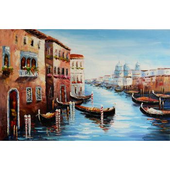 Venice Gondola 2 - Landschaften Handgemaltes Ölgemälde Venice Gondola 2 - Landschaften Handgemaltes Ölgemälde
