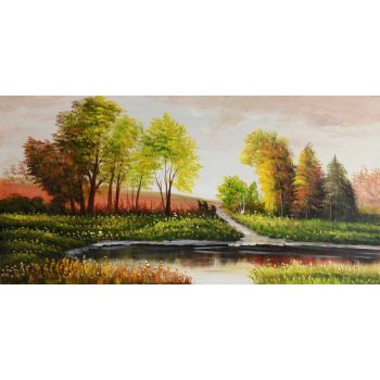 Serene - Landschaften Handgemaltes Ölgemälde ohne Rahmen Serene - Landschaften Handgemaltes Ölgemälde ohne Rahmen