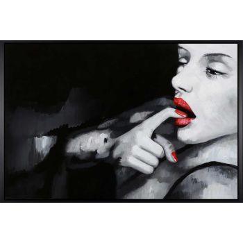 Marilyn 3 - Portraits Handgemaltes Ölgemälde mit schwarzem Rahmen Marilyn 3 - Portraits Handgemaltes Ölgemälde mit schwarzem Rahmen