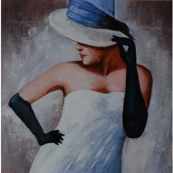 Girl with Hat - Portraits Handgemaltes Ölgemälde Girl with Hat - Portraits Handgemaltes Ölgemälde