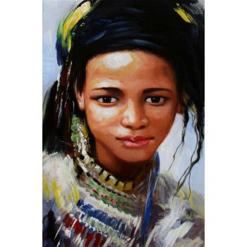 African Girl - Portraits Handgemaltes Ölgemälde African Girl - Portraits Handgemaltes Ölgemälde