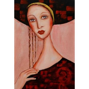 Lady in Court 2 - Portraits Handgemaltes Ölgemälde