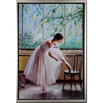 Ballet Time 2 - Portraits Handgemaltes Ölgemälde mit silbernem Rahmen Ballet Time 2 - Portraits Handgemaltes Ölgemälde mit silbernem Rahmen