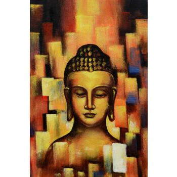 Buddha 2 - Portraits Handgemaltes Ölgemälde Buddha 2 - Portraits Handgemaltes Ölgemälde