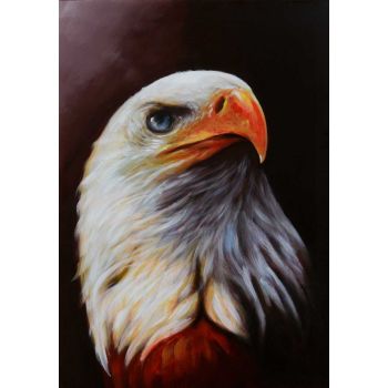 Proud Eagle - Tiere Handgemaltes Ölgemälde ohne Rahmen