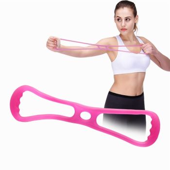 Fitnessband aus Silikon - für das Home-Training von Arm-, Brust-, und Rückenmuskulatur - Rosa