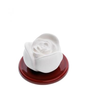 Duftstein Set Rose & Unterteller rot Duftstein Set Rose & Unterteller rot