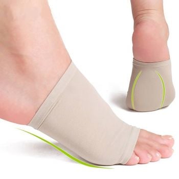 Fussbandage mit Silikon-Gel-Kissen - zur Stützung und Stossdämpfung z.B. bei Plantarfasziitis Fussbandage mit Silikon-Gel-Kissen - zur Stützung und Stossdämpfung z.B. bei Plantarfasziitis