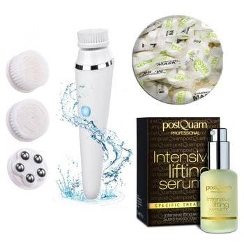 Gesichtsreinigungs- und Pflegeset mit Reinigungsbürste - inkl. Lifting Serum und Gesichtsmasken Gesichtsreinigungs- und Pflegeset mit Reinigungsbürste - inkl. Lifting Serum und Gesichtsmasken