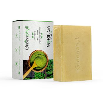 Natürlich reinigende Moringa-Hautseife von Greenphyll - 75g