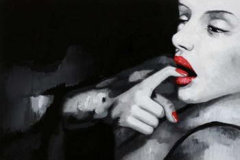Marilyn 3 - Portraits Handgemaltes Ölgemälde