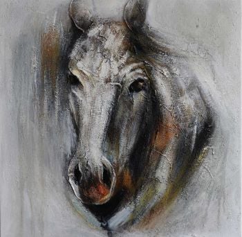Horse - Tiere Handgemaltes Ölgemälde ohne Rahmen