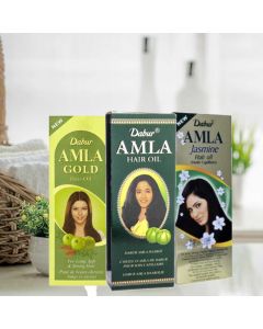 Dabur Amla Haaröl Set - bewährte nährende Öle für eine optimale Haarpflege Dabur Amla Haaröl Set - bewährte nährende Öle für eine optimale Haarpflege