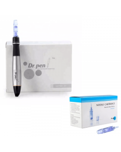 Set: Mikro-Nadel Dermapen von Dr. Pen Schwarz/Silber - mit 25er-Box Einwegnadeln (inkl. 2x Einwegnadeln) Set: Mikro-Nadel Dermapen von Dr. Pen Schwarz/Silber - mit 25er-Box Einwegnadeln (inkl. 2x Einwegnadeln)