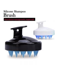 Kopfmassagebürste mit sanften Borsten aus Silikon - Schwarz oder Weiss Kopfmassagebürste mit sanften Borsten aus Silikon - Schwarz oder Weiss