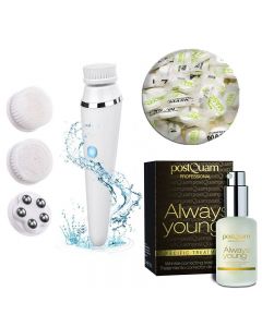 Gesichtsreinigungs- und Pflegeset mit Reinigungsbürste - inkl. Always Young Serum und Gesichtsmasken