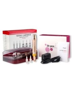 Set: Mikro-Nadel Dermapen von Dr. Pen & 25er-Box Einwegnadeln - in Farben Gold od. Violett (inkl. 2x Einwegnadeln) Set: Mikro-Nadel Dermapen von Dr. Pen & 25er-Box Einwegnadeln - in Farben Gold od. Violett (inkl. 2x Einwegnadeln)