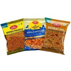 Haldiram's Namkeen – salzige Snacks aus Indien in 3 verschiedenen Sorten 