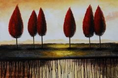 Handgemaltes Ölgemälde (Landschaften) - "By the Lake 2"