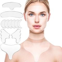 Wiederverwendbare Silikon-Pads für Gesicht, Hals und Dekolleté - gegen Falten