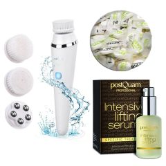 Gesichtsreinigungs- und Pflegeset mit Reinigungsbürste - inkl. Lifting Serum und Gesichtsmasken