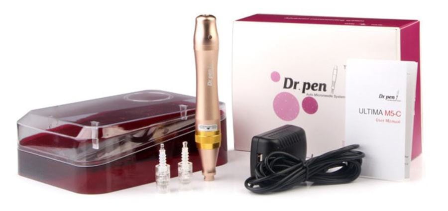 Mikro-Nadel Dermapen von Dr. Pen - inkl. 2x Einwegnadeln, akkubetr., in Farbe Gold od. Violett