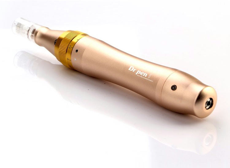 Mikro-Nadel Dermapen von Dr. Pen - akkubetrieben, inkl. 2x Einwegnadeln, in Farbe Gold