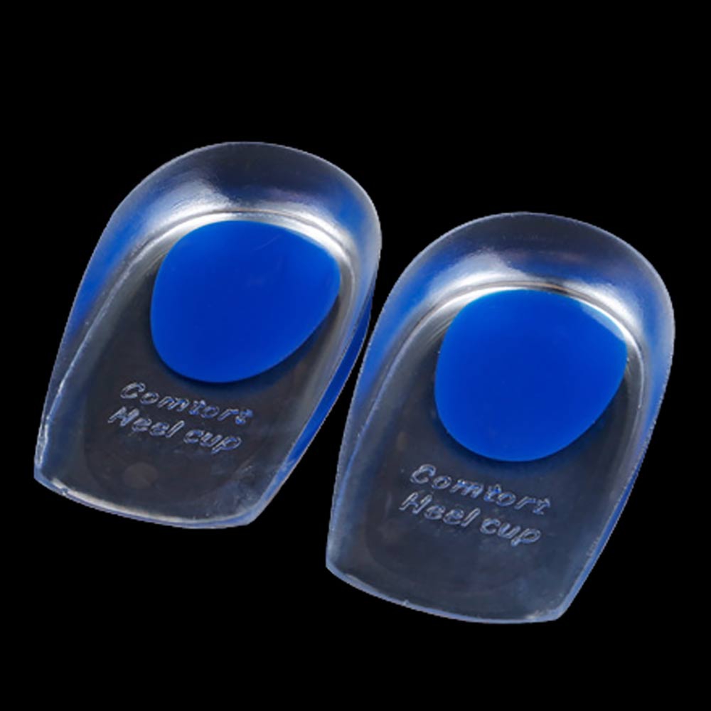 Silikon Fersenschalen zur Druckentlastung und Stossdämpfung bei Fussbeschwerden - Blau