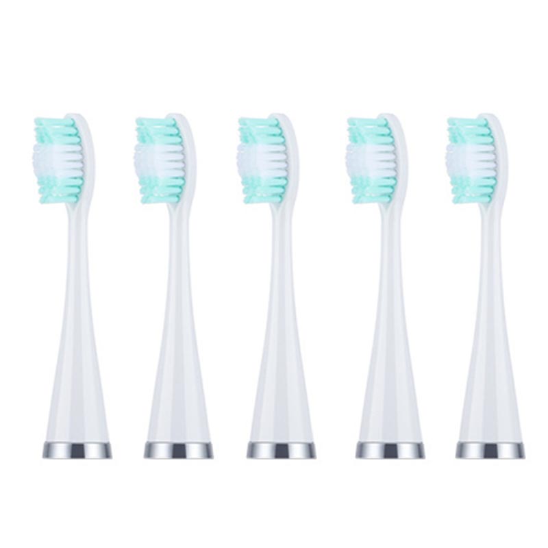 Ersatz-Bürstenköpfe für Ultraschall Zahnbürsten-Set – 5 Aufsätze in Weiss