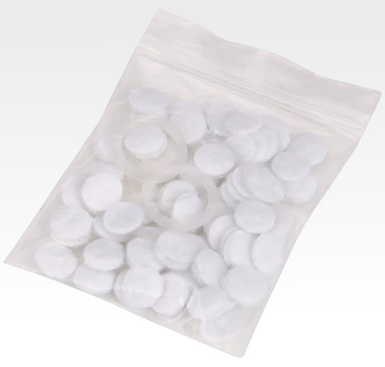 Ersatz Baumwoll-Filter für Professionelles Diamant Dermabrasion Gerät - 60 Stk.- 11mm